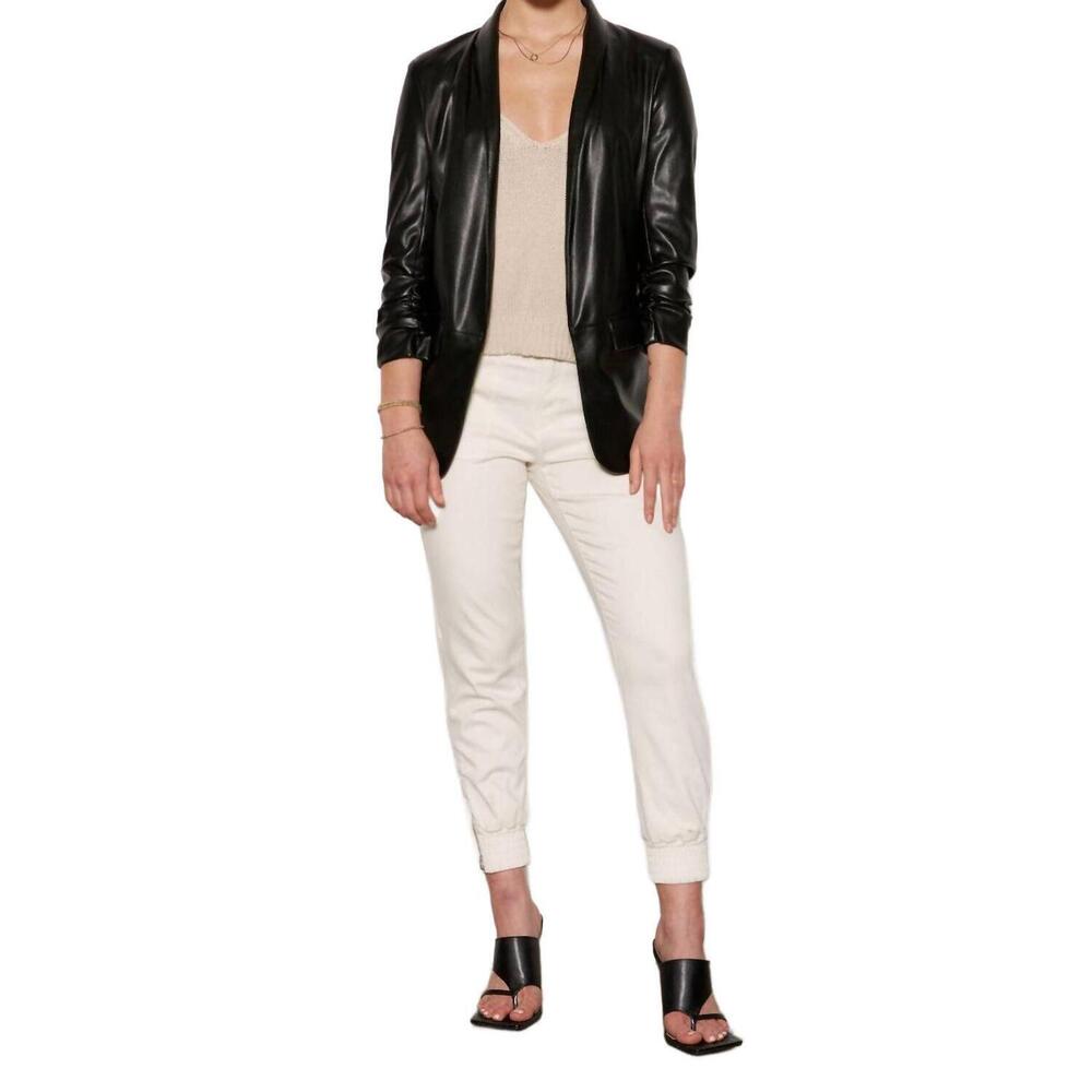 NEW TART COLLECTIONS kia vegan leather blazer in black